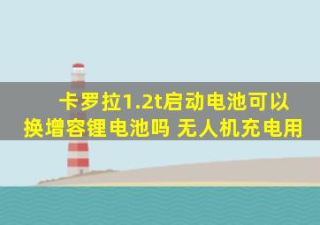 卡罗拉1.2t启动电池可以换增容锂电池吗 无人机充电用